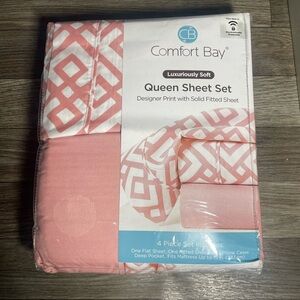 Comfort Bay Queen Pink sheet set